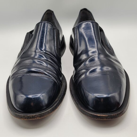 Versace Blue Loafer Slip on shoes size 10 Italian Designer Business Casual - Picture 9 of 11